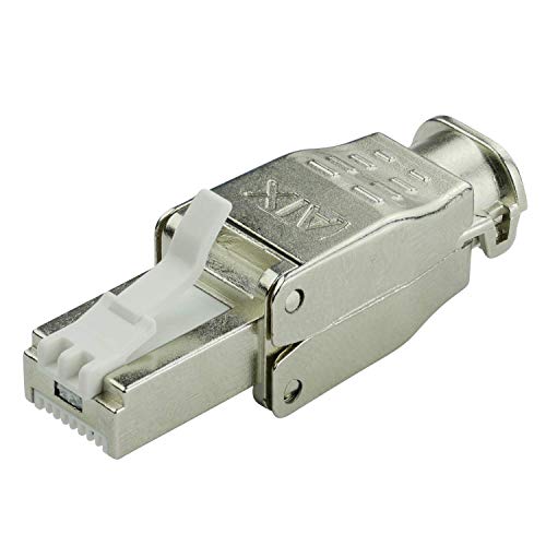 AIXONTEC CAT 6A feldkonfektionierbar RJ45 LAN Stecker werkzeuglos für CAT 7 Verlegekabel Crimp-Steckerverbinder für CAT.5 / CAT.6 / CAT.6A / CAT.7 / CAT.7A Installtionskabel Monatgevideo von AIXONTEC