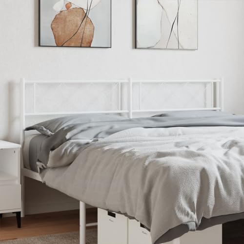 AJJHUUKI Home Items,Metal Headboard White 135 cm,suit furniture von AJJHUUKI