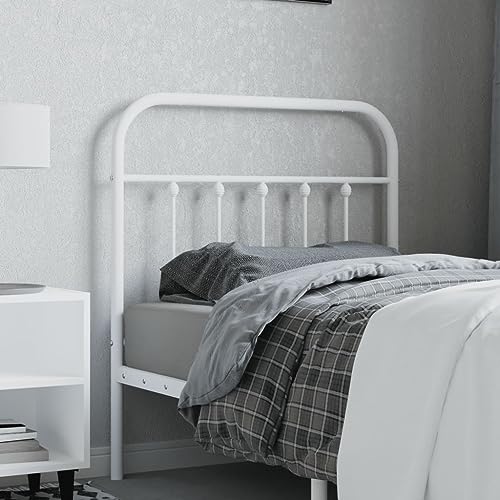 AJJHUUKI Home Items,Metal Headboard White 80 cm,suit furniture von AJJHUUKI