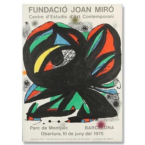 AJYSD HQPLB Juan Miró Poster Doodle Vogel Abstrakte Drucke Juan Miró Wandkunst Kreativität Leinwand Malerei Für Wohnzimmer Schlafzimmer Dekor Bilder 20x30cmx1 Kein Rahmen von AJYSD HQPLB