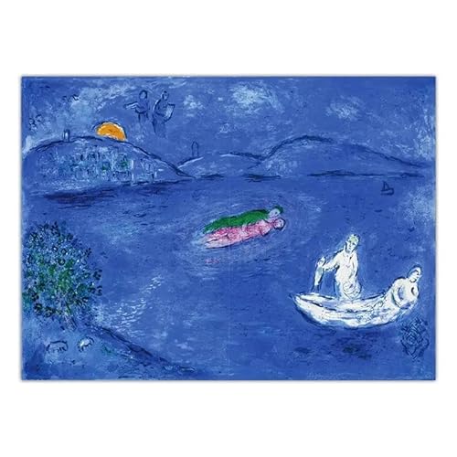 AJYSD HQPLB Marc Chagall Poster Abstrakte Blaue Traumdrucke Marc Chagall Wandkunst Vintage Leinwand Malerei Für Wohnzimmer Wohnkultur Bilder 20x30cmx1 Kein Rahmen von AJYSD HQPLB
