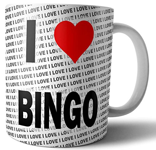 I Love Bingo – Tee – Kaffee – Tasse – Tasse – Geburtstag – Weihnachten – Geschenk von AK Giftshop