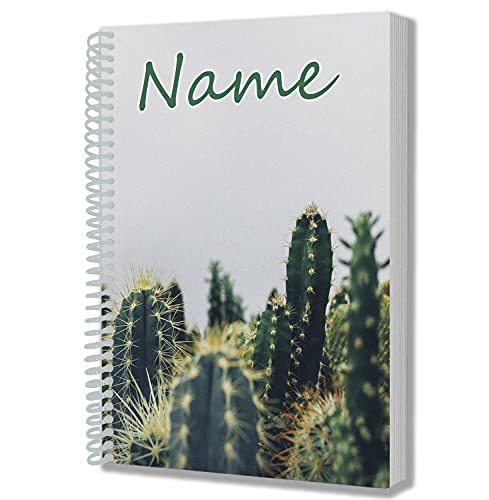 Personalisierter Kaktus-Notizblock A5 Notizbuch Zeichnen Schreiben Notizen von AK Giftshop