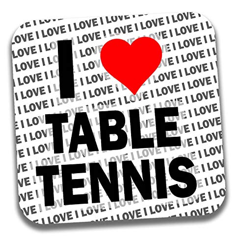 Untersetzer mit Aufschrift „I Love Tischtennis“ – Geschenk – Geburtstag – Weihnachten – Strumpffüller von AK Giftshop