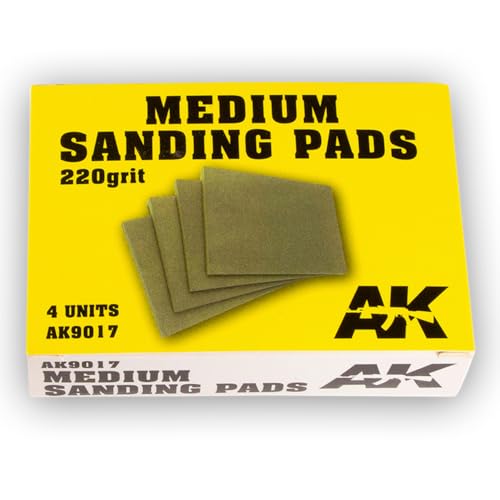 AK Interactive AK9017 Medium Sanding Pads - 220 Grit (4 pcs) von AK Interactive