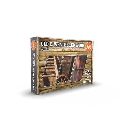 OLD & WEATHERED WOOD VOL1 Acrylfarben-Set 3rd Generation 17ml von AK Interactive