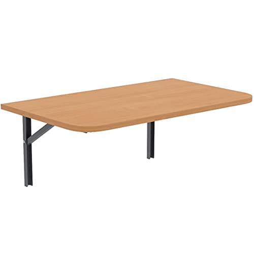 AKKE Wandklapptisch mit abgerundete Ecken für Küche Zimmer Wohnzimmer Kinderzimmer 80 cm x 60 cm, Wandtisch klappbar, Klappbarer Wandtisch Küchentisch Kindertisch, Klapptisch Klappschreibtisch Küche von AKKE