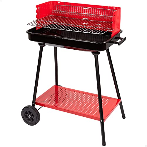 Aktive 52898 Holzkohlegrill, rechteckig, 66 x 44 x 85 cm, 4 einstellbare Höhen, für 6 Personen, 2 Räder für einfachen Transport | Aschebehälter Aktive 52898 Holzkohlegrill, rechteckig, 66 x 44 x 85 cm, 4 einstellbare Höhen, für 6 Personen, 2 Räder für einfachen Transport | Aschebehälter von AKTIVE