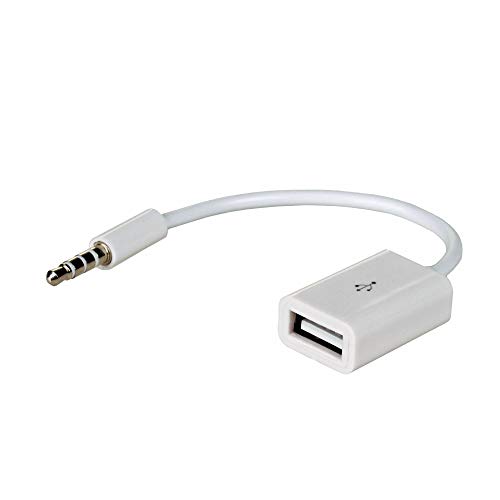 AKYGA AK-AD-24 Kabel Adapter Mini Jack 3.5 auf USB-Buchse weiß von AKYGA