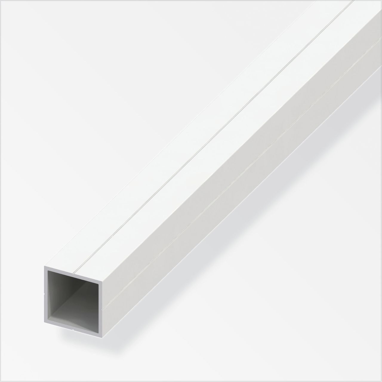 alfer Quadratrohr 1 m, 15.5 x 1.5 mm PVC (Kunststoff) glatt weiss von ALFER