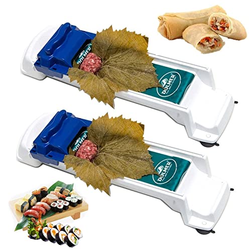 ALHWXCH2 Gemüse Fleisch Roller 2 Stück Sarma Maschine Weinblätter Blatt Rollmaschine Roll Werkzeug Leaf Maker Sushi Gefüllt Traube Kohlblatt Walzmaschine für Küche Picknick Anfänger Kinder von ALHWXCH2