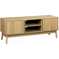 TV-Möbel Holzdekor 2 Türen l 120 cm - Natur - Sweeek von SWEEEK