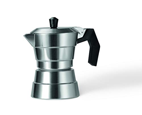Alluflon Buongiorno Kaffeemaschine, 6 Tassen, Aluminium von Moneta