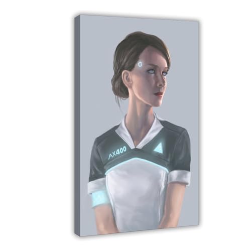 ALNILA Leinwandposter "Game Detroit Become Human Kara", Schlafzimmer-Dekor, Sportlandschaft, Büro, Raumdekoration, Geschenk, Rahmen-Stil, 40 x 60 cm von ALNILA