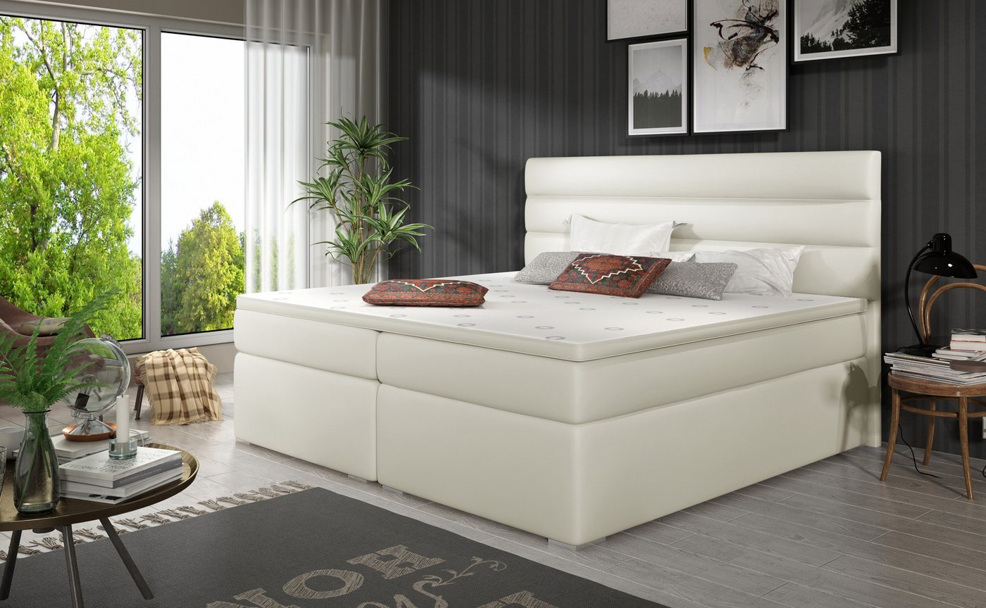 ALTDECOR Boxspringbett VIVANTA (Bettkasten, H3 Matratze Bonellfederung, Topper, Kopfteil) von ALTDECOR