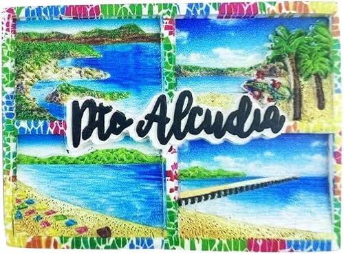 Mallorca Spanien Alcudia Mallorca Magnet Kühlschrank Kühlschrank Magnet Dekoration Aufkleber Souvenir Harz Handwerk Küche Whiteboard von ALTKO