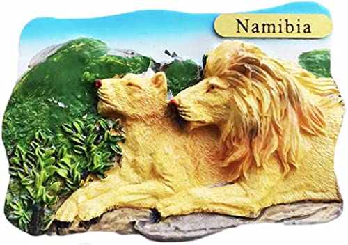 Namibia Paar Löwen Namibia Magnet Kühlschrank Kühlschrank Magnet Dekoration Aufkleber Souvenir Harz Handwerk Küche Whiteboard von ALTKO