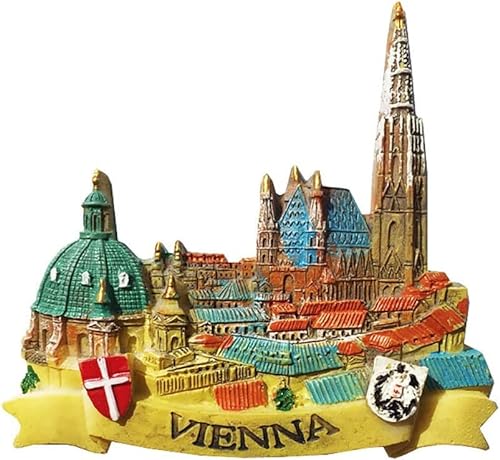 Österreich Wien Wien Magnet Kühlschrank Kühlschrank Magnet Dekoration Aufkleber Souvenir Harz Basteln Küche Whiteboard von ALTKO