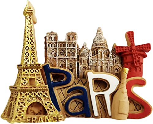 Paris Frankreich Wahrzeichen Paris Magnet Kühlschrank Kühlschrank Magnet Dekoration Aufkleber Souvenir Kunstharz Handwerk Küche Whiteboard von ALTKO