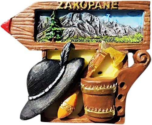 Zakopane Polen Zakopane Magnet Kühlschrank Kühlschrank Magnet Dekoration Aufkleber Souvenir Harz Handwerk Küche Whiteboard von ALTKO