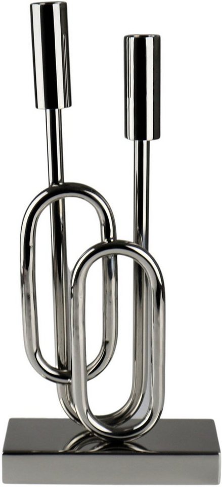 AM Design Kerzenständer aus Edelstahl (1 St), Stabkerzenhalter, 2 -flammig von AM Design