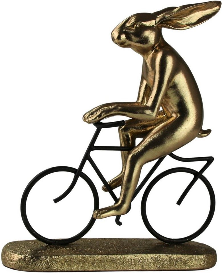 AM Design Osterhase Osterfigur, Hase auf Fahrrad, Frühjahrsdeko (1 St), Osterdekoration, Dekofigur von AM Design