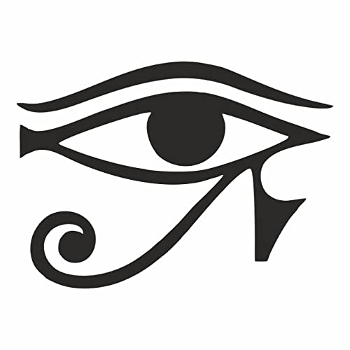 AMA SHOP Aufkleber Eye of Horus Farbe Schwarz | Autoaufkleber | Aufkleber für Helm, Motorrad, Wohnmobil, PVC-Aufkleber für Wandaufkleber, Wanddekoration von AMA SHOP