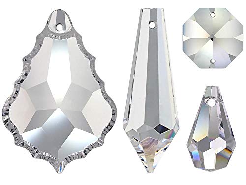106tlg Regenbogenkristall Set Crystal 30% PbO~ Feng Shui Lüsterbehang Kronleuchter Lüster (Ring Messing) von AMBROS - Kristall