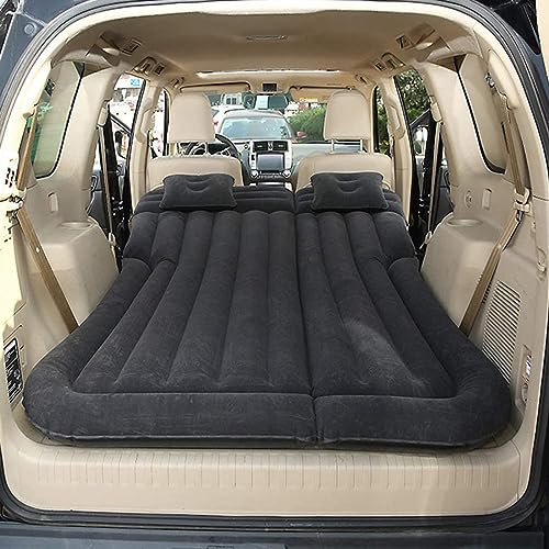AMGASMG Auto Matratze Luftmatratze für Hyundai ix25, Kofferraum Aufblasbare Bett, Verdickte Beflockung Aufblasbett, Schlafruhe Luftcouch mit 2 Kissen und Pumpe,Black von AMGASMG