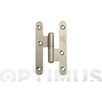 Rundes scharnier ohne zierleiste MOD.405 95 x 52 x 2,3 mm messing chrom links - 14067 von AMIG