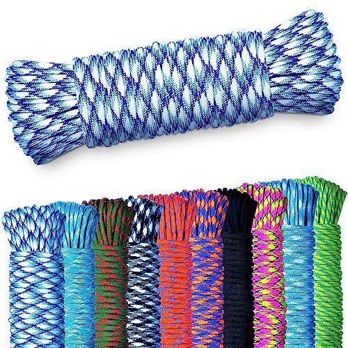 NEU AMZoutdoor® 5,10 oder 15m Paracord 550 Schnur | Paracord Schnur | 7 Kernstränge | Outdoor Ausrüstung | Outdoor Camping | Paracord Schnüre für Hundehalsband | Hundeleine (Lila-Weiß, 10 Meter) von AMZoutdoor