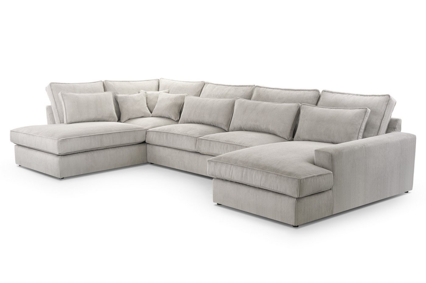 AN-MOEBEL4U Ecksofa Eckcouch MATTEO U 398x176/225x93, Polyurethanschaum T35 von AN-MOEBEL4U