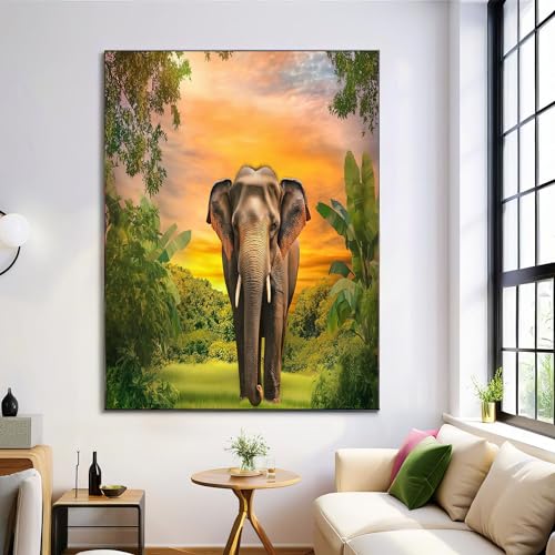 Natur Pflanzen Leinwand Bilder Wald Sonnenuntergang Elefanten Grün, Wandbilder für Wohnzimmer Wanddeko, Moderne Kunst Poster für Zuhause 70×100 cm Ohne Rahmen Natur Pflanzen Leinwand Bilder Wald Sonnenuntergang Elefanten Grün, Wandbilder für Wohnzimmer Wanddeko, Moderne Kunst Poster für Zuhause 70×100 cm Ohne Rahmen von ANALTIRCE