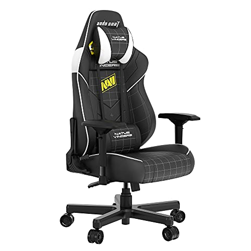 Anda Seat Navi Pro Gaming Stuhl Schwarz - Premium Leder Gaming Chair, Ergonomischer Bürostuhl mit Unterstützung der Lendenwirbelsäule und Kissen - Gamer Stuhl für Erwachsene und Jugendliche von Anda Seat