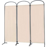 Angel Living - Paravent 3tlg 168X185CM Bogenparavent Sichtschutz Balkonbespannung Balkonsichtschutz Raumteiler Trennwand,Beige - beige von ANGEL LIVING