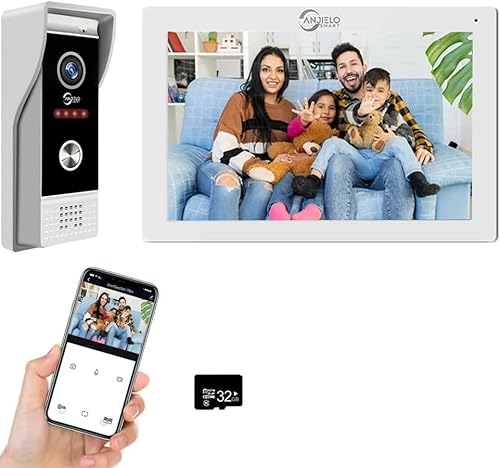 TUYA 1080P Video Türklingel Kamera mit 7" Touchscreen Video Türklingel Gegensprechanlage, Unterstützung Auto Recording Infrarot Nachtsicht PIR Motion Detection von ANJIELO SMART