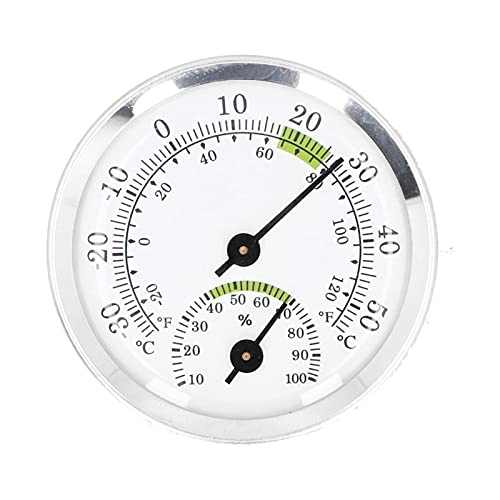 ANKROYU Thermometer-Hygrometer mit Zifferblatt, Mini-Hygrometer, Barometer mit Thermometer, Hygrometer für Humidore, Gewächshaus, Garten, Zuhause, sicher von ANKROYU