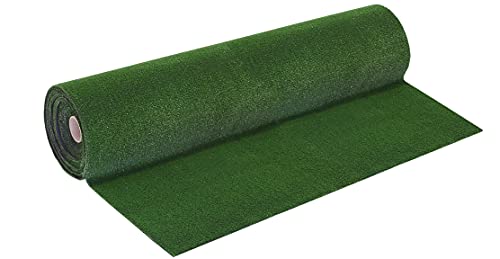 ANRO Kunstrasen Rasenteppich Drainage 7mm Höhe Bodenbelag für In-/Outdoor Bereich Grün Größe 300x100cm von ANRO