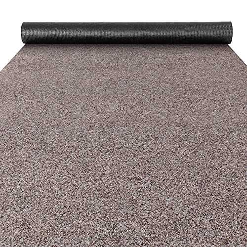 ANRO Fußmatte Schmutzfangmatte Teppich Läufer Sauberlaufmatte Indoor Outdoor Flur Eingang Poet Beige 100x240cm von ANRO