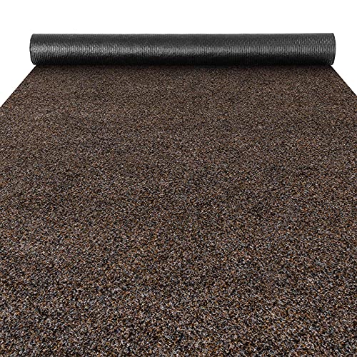 ANRO Fußmatte Schmutzfangmatte Teppich Läufer Sauberlaufmatte Indoor Outdoor Flur Eingang Poet Braun 100x220cm von ANRO