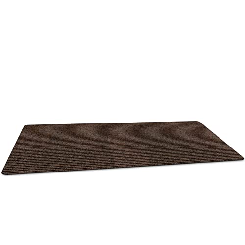 Fußmatte Schmutzfangmatte Türmatte Outdoor Fußabstreifer Türvorleger rutschfest Fussmatte Sauberlaufmatte Eingangsmatte Innen Außen Mischa Braun 80x120cm von ANRO