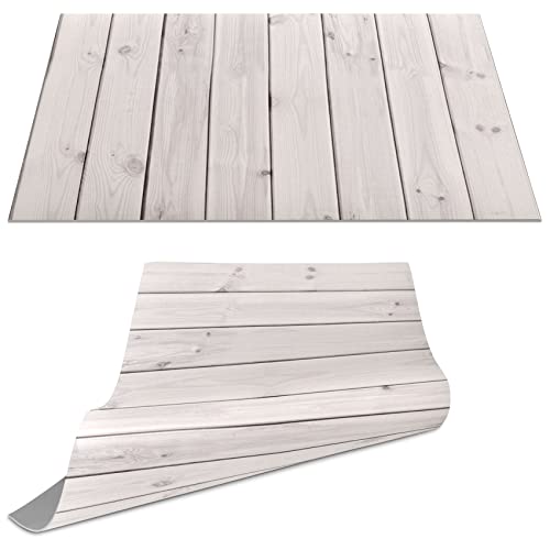 Platzset Tischset abwaschbar PVC Platzdeckchen rutschfest Tischuntersetzer Hitzebeständig Esstisch Deko für drinnen & draußen 30x45cm Holz Grau von ANRO