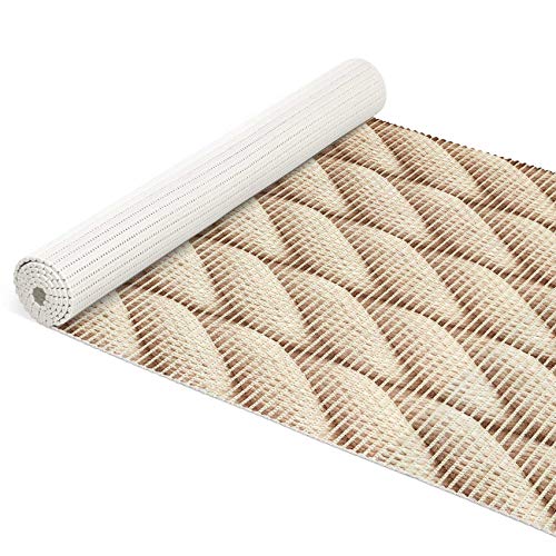 ANRO Weichschaummatte Badematte Bad Dusche WC Vorleger Teppich Antirutsch Badläufer Seil Beige 100x65cm von ANRO