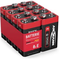 ANSMANN Alkaline longlife Rauchmelder 9V Block Batterien - Premium Qualität - 8 Stk von Ansmann