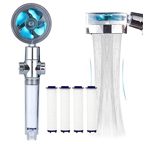 Antower Hochdruck-Handbrause mit Filtern, Vortex, Hydrostrahl, Turbo-Propeller, 360 Grad drehbar, einfache Installation, I-Blau Antower Hochdruck-Handbrause mit Filtern, Vortex, Hydrostrahl, Turbo-Propeller, 360 Grad drehbar, einfache Installation, I-Blau von CWPW