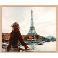 ANY IMAGE Digitaldruck »Paris«, Rahmen: Buchenholz, natur - braun von ANY IMAGE