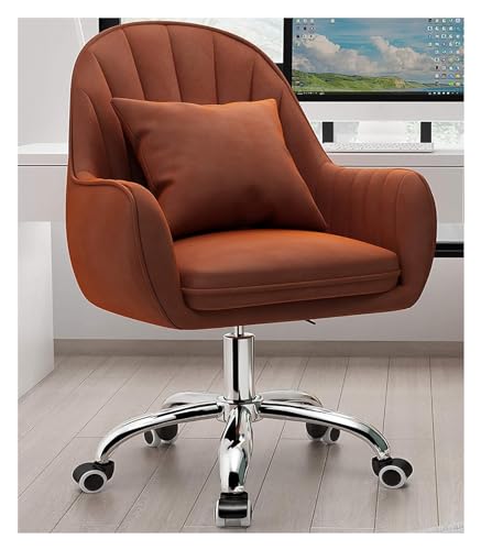 ANram Stuhl, Computerstuhl, höhenverstellbarer Stuhl, Samt-Drehstuhl mit Rückenlehne, Stuhl mit Armlehne und 360-Grad-Drehrädern, Bürostuhl (Farbe: Bohnensand, Größe: Weihnachts-Rentier – Stil 5) von ANram