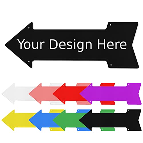 Benutzerdefinierte Metallschilder, personalisiertes Straßen-Metallpfeilschild, Linkspfeil-Schild, Richtungstafel, Richtungspfeil, Richtungspfeil-Dekoration für den Außenbereich von AOOEDM