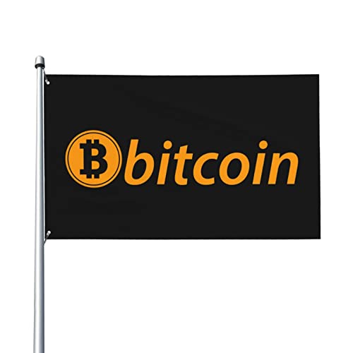 Bitcoin-Symbol-Flagge, 9,1 x 1,5 m, UV-beständig, langlebig, hochwertige Dekoration, Yard, Indoor-Garten-Banner von AOOEDM