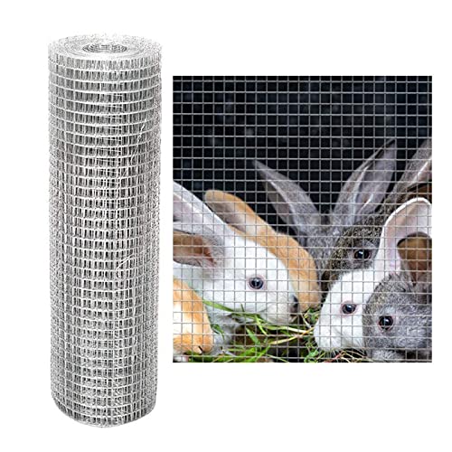 13mm Maschendraht Drahtgitter Blumen Im Garten Schweißdrahtzaun, Edelstahl 304 Anti-Rost Hardware-Tuch Mit Krawatten Für Geflügel Küken Kaninchen (Color : Silver, Size : 1x4m) von AOTNZ